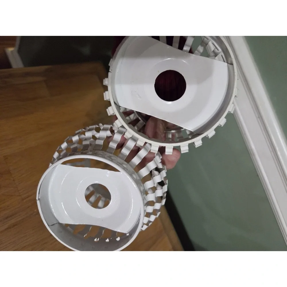 Crimped White Metal Home Interior Candleholder Covers for Votive Cups